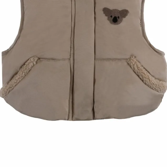 Donsje Amsterdam Jackets and Gilets Girls Luijx Bodywarmer Soft Taupe