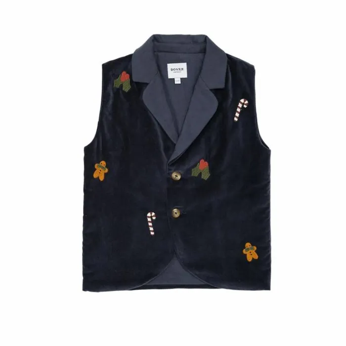 Donsje Amsterdam Jackets and Gilets Girls Mauck Gilet Blue Marine