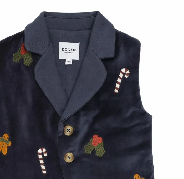 Donsje Amsterdam Jackets and Gilets Girls Mauck Gilet Blue Marine