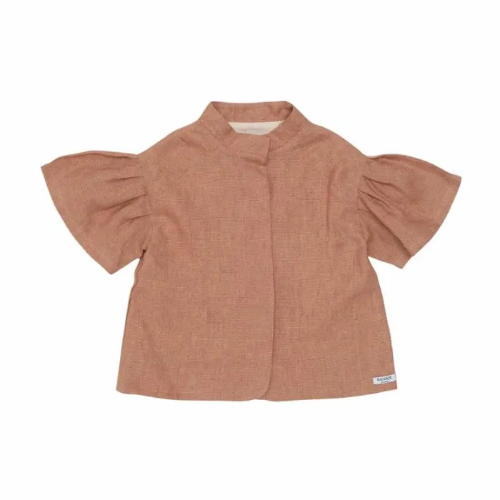 Donsje Amsterdam Jackets and Gilets Girls Rosalie Jacket Rust Metallic
