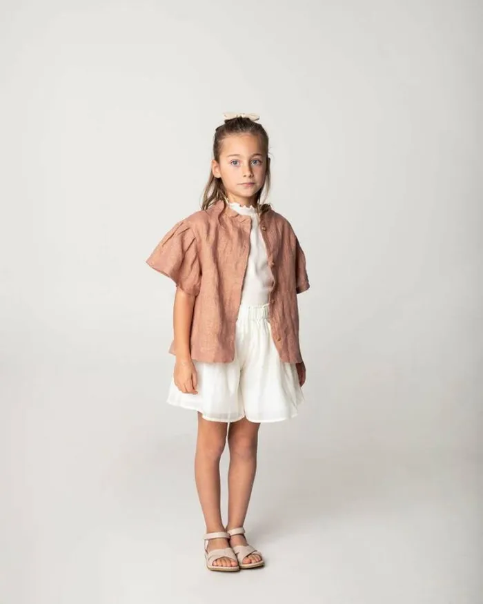 Donsje Amsterdam Jackets and Gilets Girls Rosalie Jacket Rust Metallic