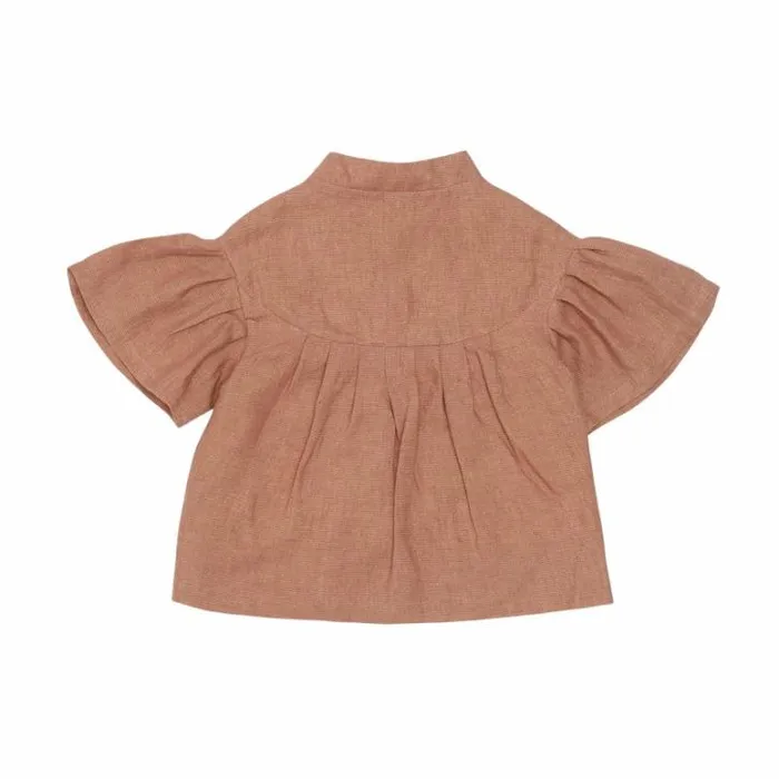 Donsje Amsterdam Jackets and Gilets Girls Rosalie Jacket Rust Metallic