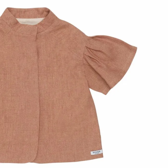 Donsje Amsterdam Jackets and Gilets Girls Rosalie Jacket Rust Metallic