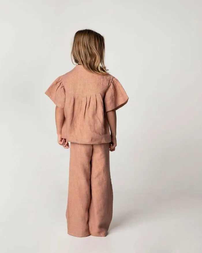 Donsje Amsterdam Jackets and Gilets Girls Rosalie Jacket Rust Metallic