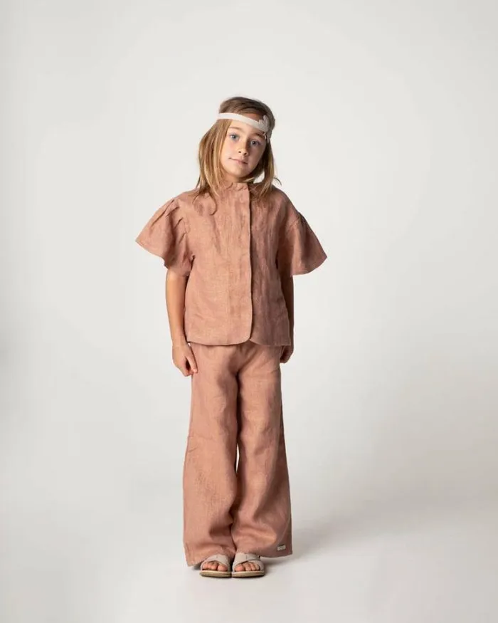 Donsje Amsterdam Jackets and Gilets Girls Rosalie Jacket Rust Metallic
