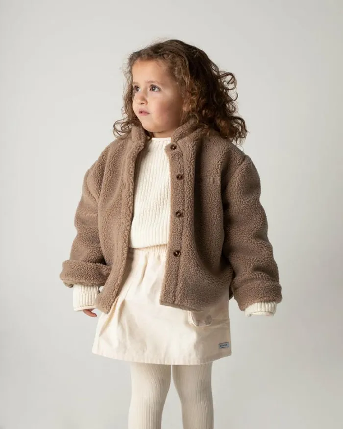 Donsje Amsterdam Jackets and Gilets Girls Thom Overshirt Hazelnut