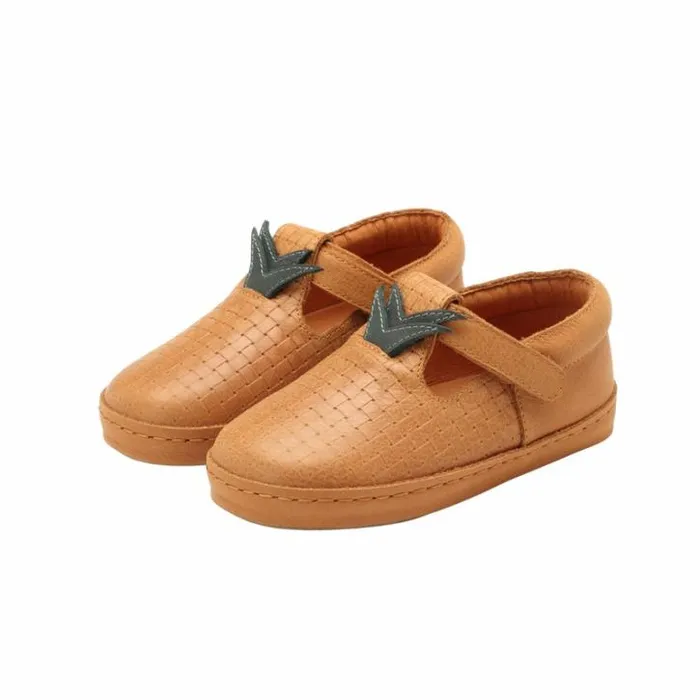 Donsje Amsterdam Low Shoes Girls Bowi Shoes Caramel Leather