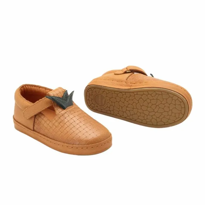 Donsje Amsterdam Low Shoes Girls Bowi Shoes Caramel Leather