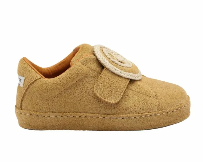 Donsje Amsterdam Low Shoes Girls Hayo Truffle Metallic Leather