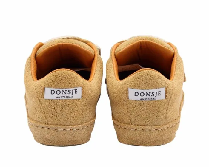 Donsje Amsterdam Low Shoes Girls Hayo Truffle Metallic Leather
