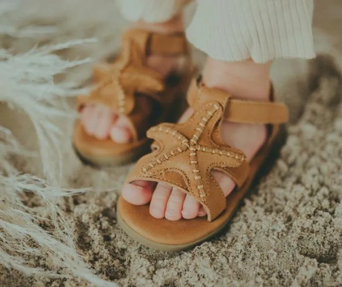 Donsje Amsterdam Sandals Boys Lee Sea Caramel Leather