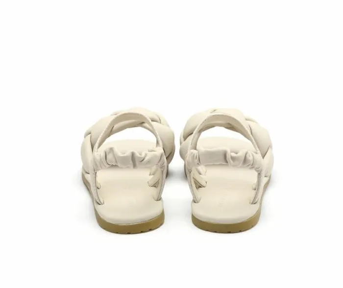 Donsje Amsterdam Sandals Girls Benz Sandals Cream Sheep Leather