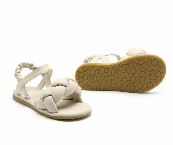 Donsje Amsterdam Sandals Girls Benz Sandals Cream Sheep Leather