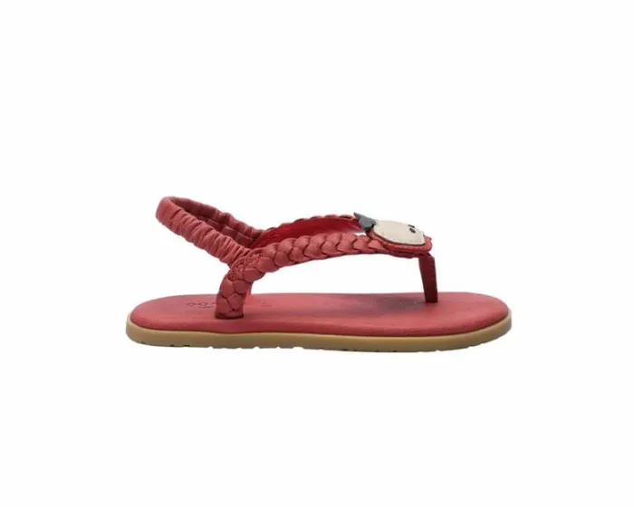 Donsje Amsterdam Sandals Girls Eva Red Clay Leather
