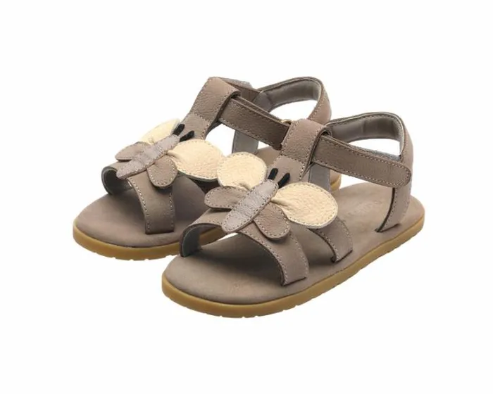 Donsje Amsterdam Sandals Girls Iles Sky Light Grey Betting Leather