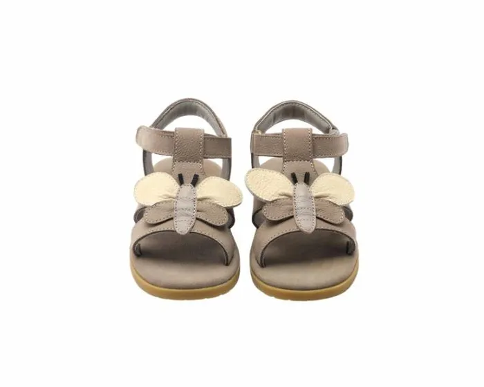 Donsje Amsterdam Sandals Girls Iles Sky Light Grey Betting Leather