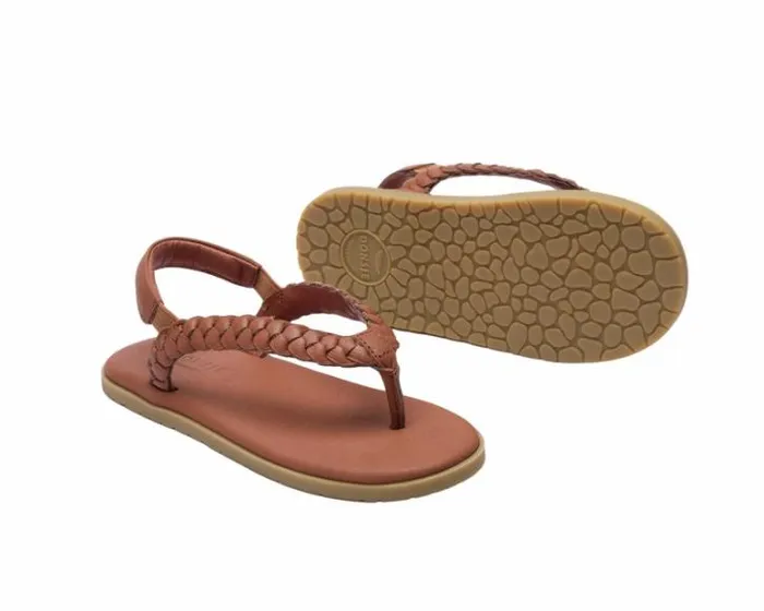 Donsje Amsterdam Sandals Girls Jackson Walnut Leather