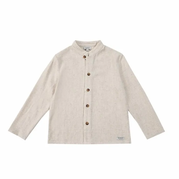 Donsje Amsterdam Shirts and Blouses Boys Jaims Shirt Warm White Melange