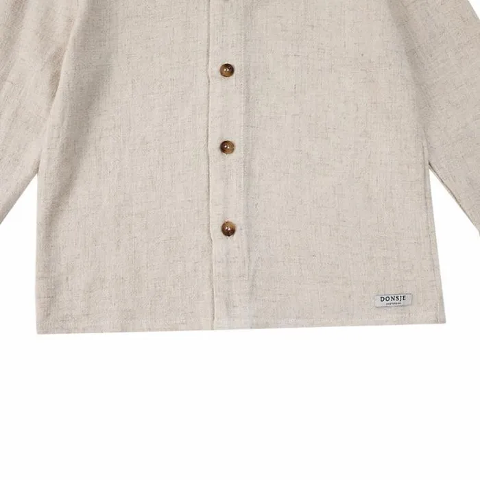 Donsje Amsterdam Shirts and Blouses Boys Jaims Shirt Warm White Melange