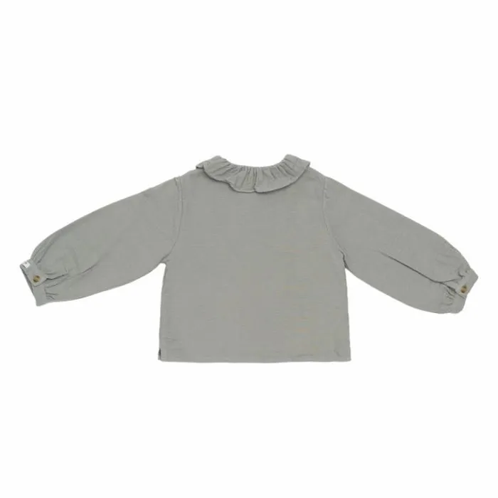 Donsje Amsterdam Shirts and Blouses Girls Evy Blouse Pigeon Blue