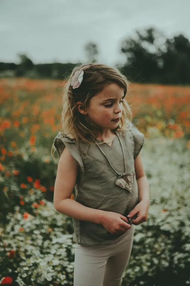 Donsje Amsterdam Shirts and Blouses Girls Luna Blouse Olive Grey