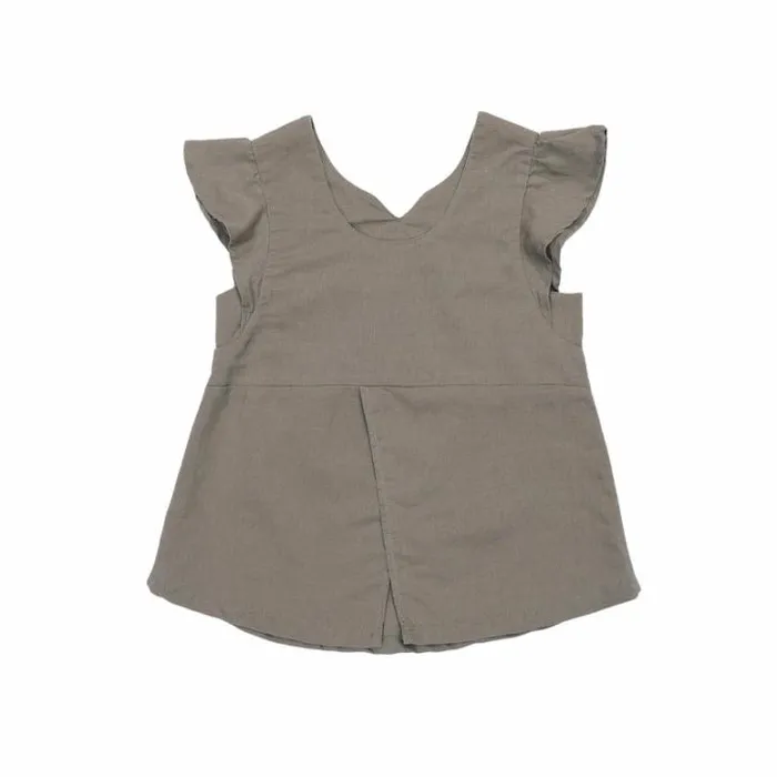Donsje Amsterdam Shirts and Blouses Girls Luna Blouse Olive Grey