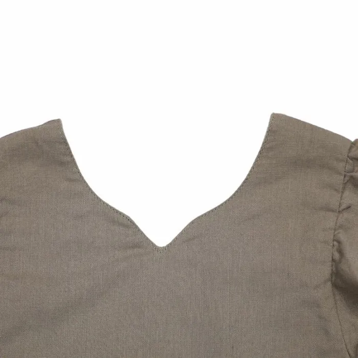 Donsje Amsterdam Shirts and Blouses Girls Luna Blouse Olive Grey
