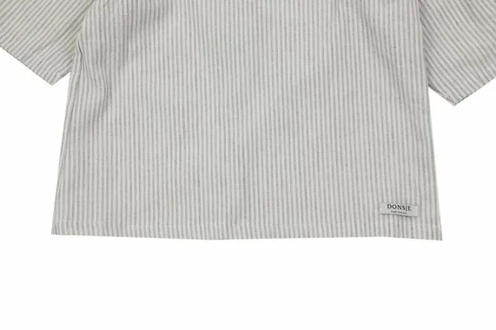 Donsje Amsterdam Shirts and Blouses Girls San Blouse Light Grey Striped