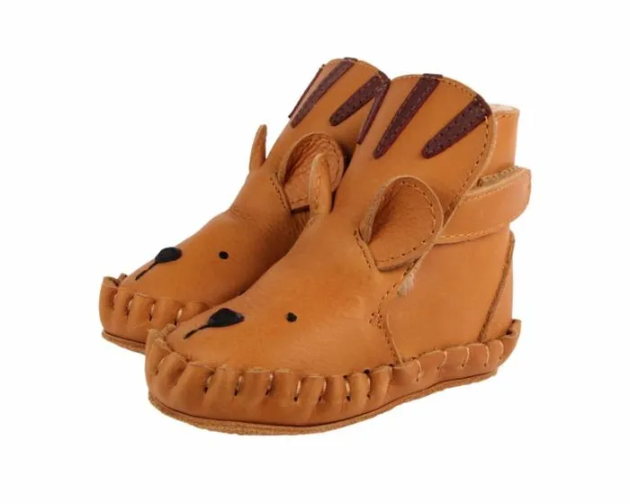 Donsje Amsterdam Shoes Baby Kapi Classic Booties Camel Classic Leather