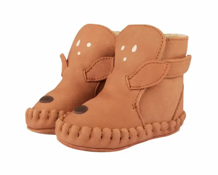 Donsje Amsterdam Shoes Baby Kapi Classic Booties Walnut Nubuck