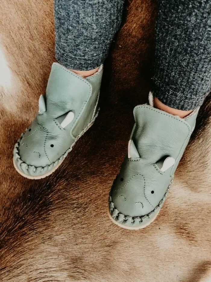 Donsje Amsterdam Shoes Baby Kapi Special Green Bay Leather