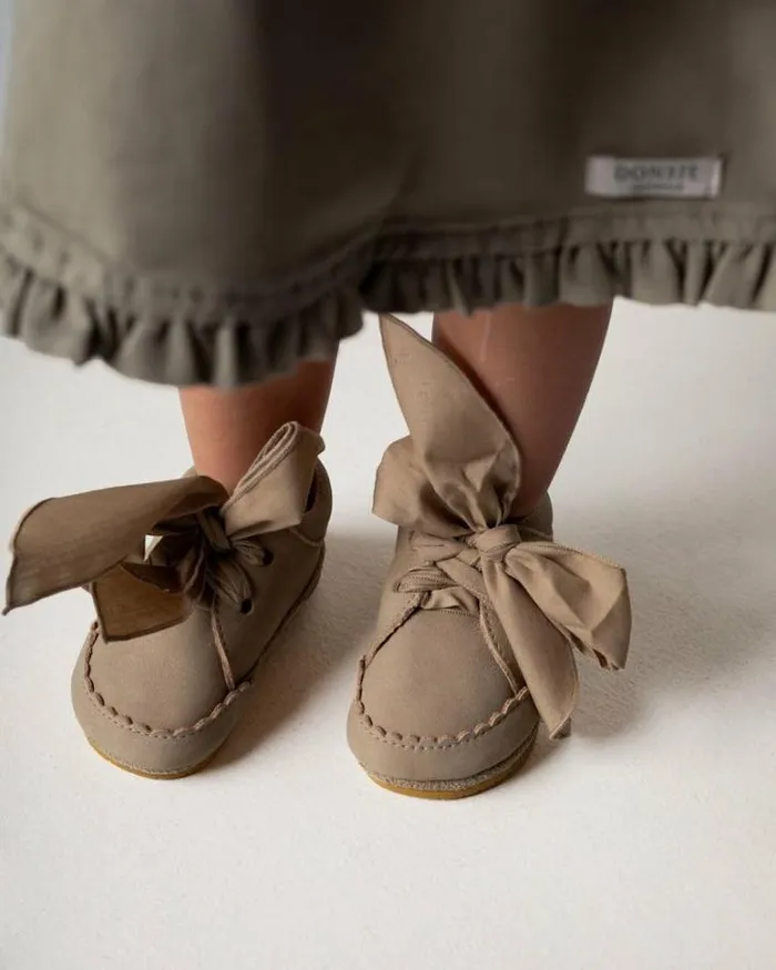 Donsje Amsterdam Shoes Baby Lonny Sneakers Taupe Nubuck