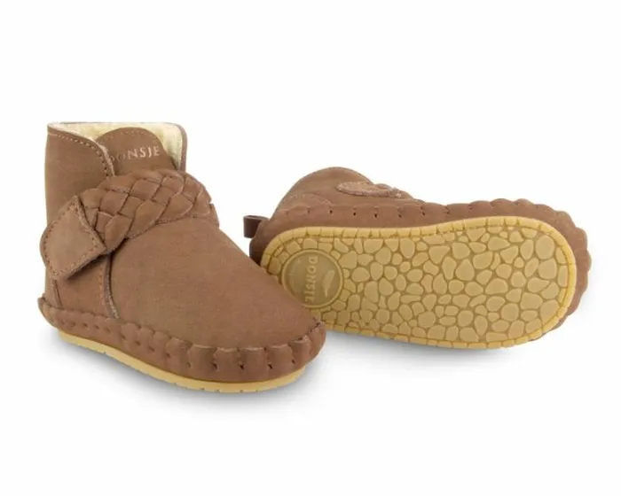 Donsje Amsterdam Shoes Baby Mace Booties Hazelnut Nubuck