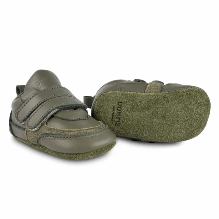 Donsje Amsterdam Shoes Baby Merijn Sneakers Olive Leather
