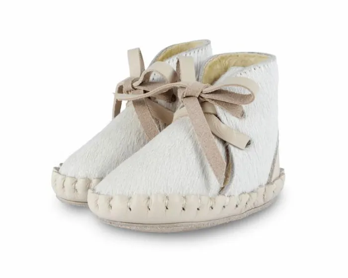 Donsje Amsterdam Shoes Baby Pina Exclusive Cream Cow Hair