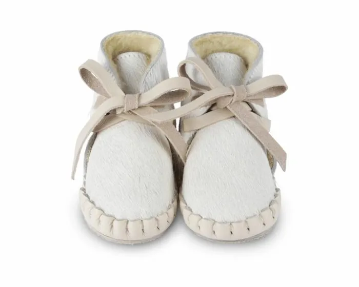 Donsje Amsterdam Shoes Baby Pina Exclusive Cream Cow Hair