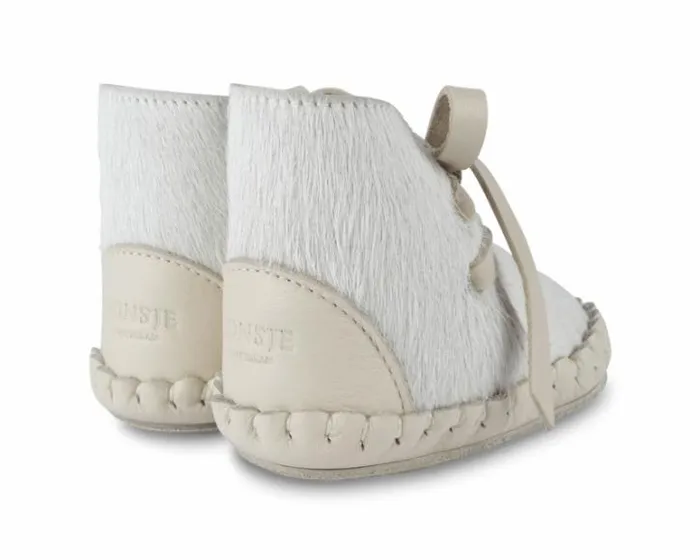 Donsje Amsterdam Shoes Baby Pina Exclusive Cream Cow Hair