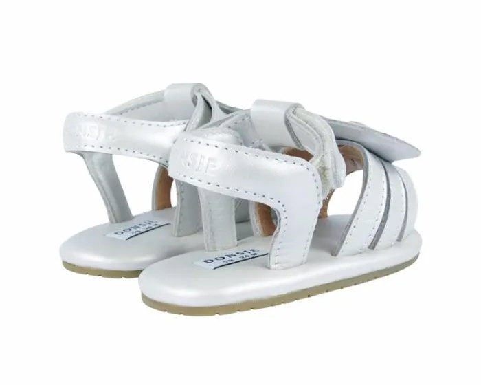 Donsje Amsterdam Shoes Baby Vazi Sandals Off White Metallic Leather