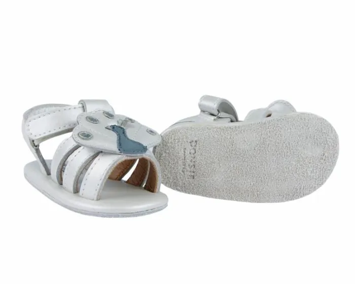 Donsje Amsterdam Shoes Baby Vazi Sandals Off White Metallic Leather