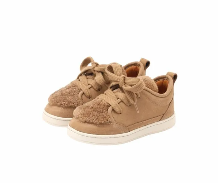 Donsje Amsterdam Sneakers Boys Sandor Sneakers Beige Leather