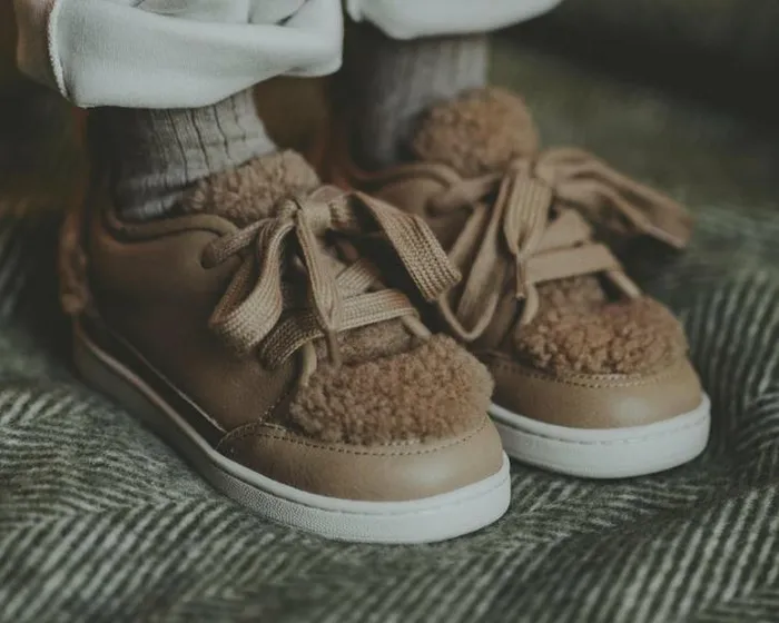 Donsje Amsterdam Sneakers Boys Sandor Sneakers Beige Leather