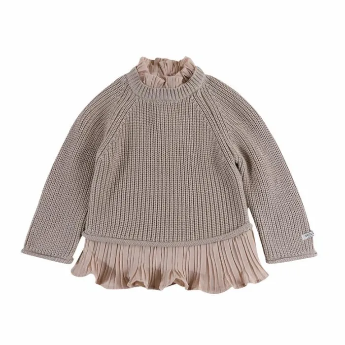 Donsje Amsterdam Sweaters and Cardigans Baby Irene Sweater Soft Taupe