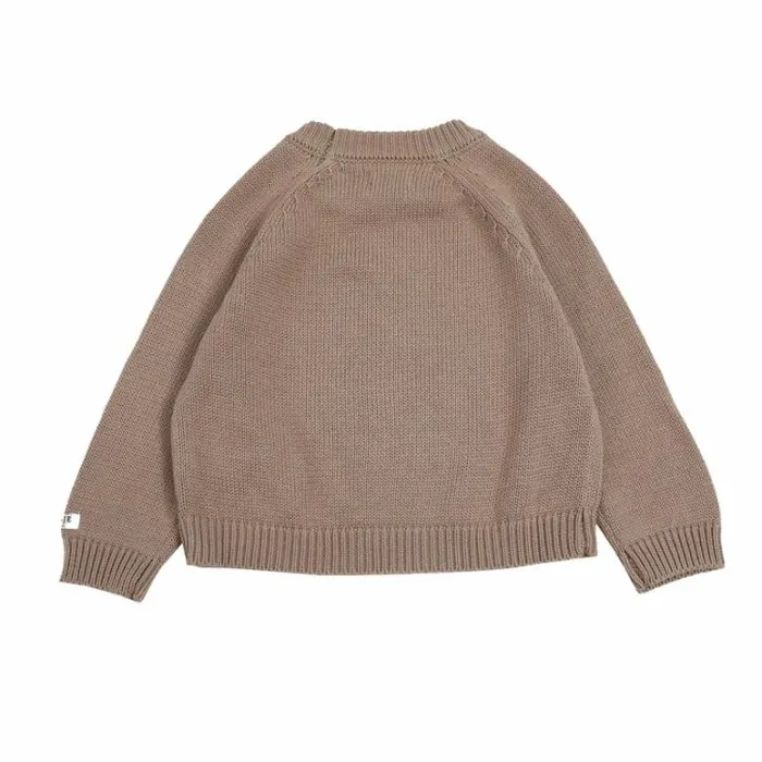 Donsje Amsterdam Sweaters and Cardigans Baby Qoeke Sweater Hazelnut