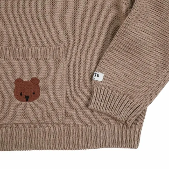 Donsje Amsterdam Sweaters and Cardigans Baby Qoeke Sweater Hazelnut