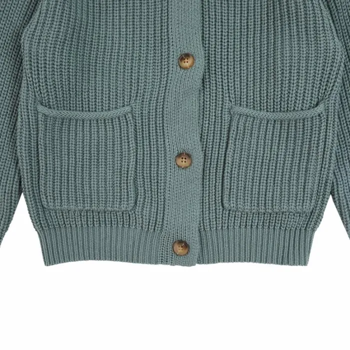 Donsje Amsterdam Sweaters and Cardigans Baby Timeo Cardigan Green Bay