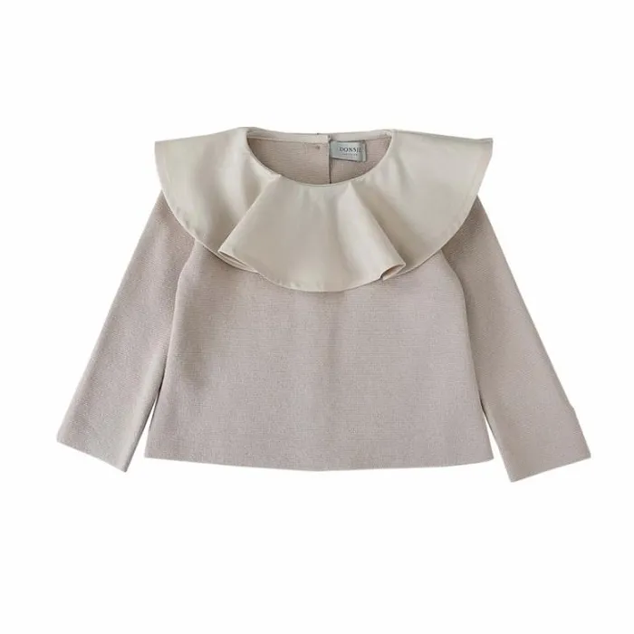 Donsje Amsterdam Sweaters and Cardigans Baby Wiwu Sweater Soft Sand