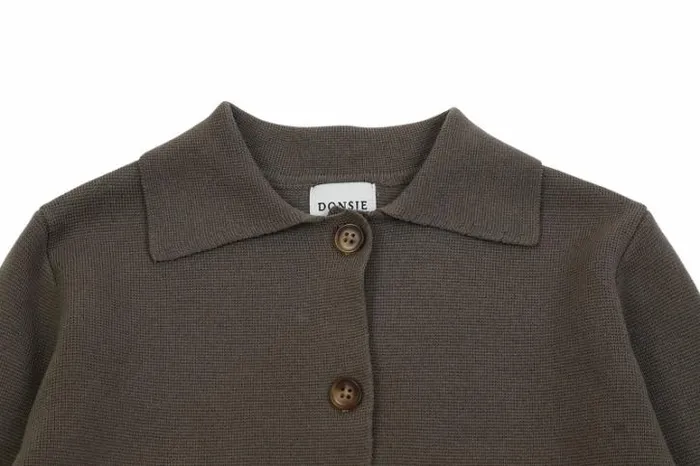 Donsje Amsterdam Sweaters and Cardigans Boys Andia Cardigan Silver Sage