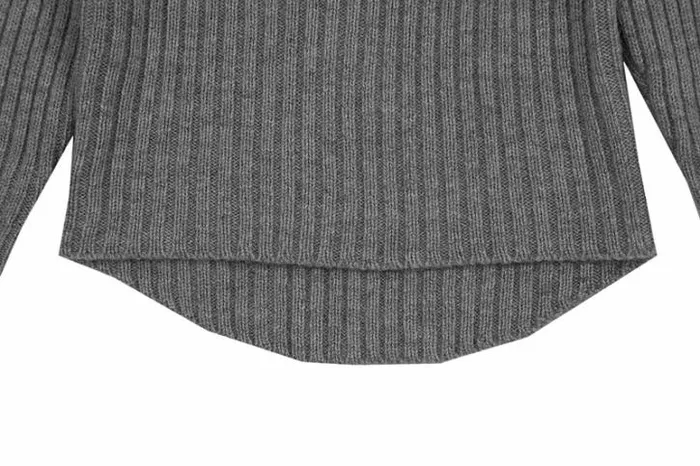 Donsje Amsterdam Sweaters and Cardigans Boys Dai Merino Wool Sweater Grey Melange