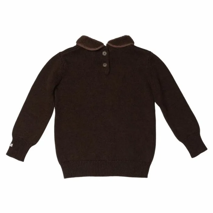 Donsje Amsterdam Sweaters and Cardigans Boys Freder Sweater Dark Brown Melange