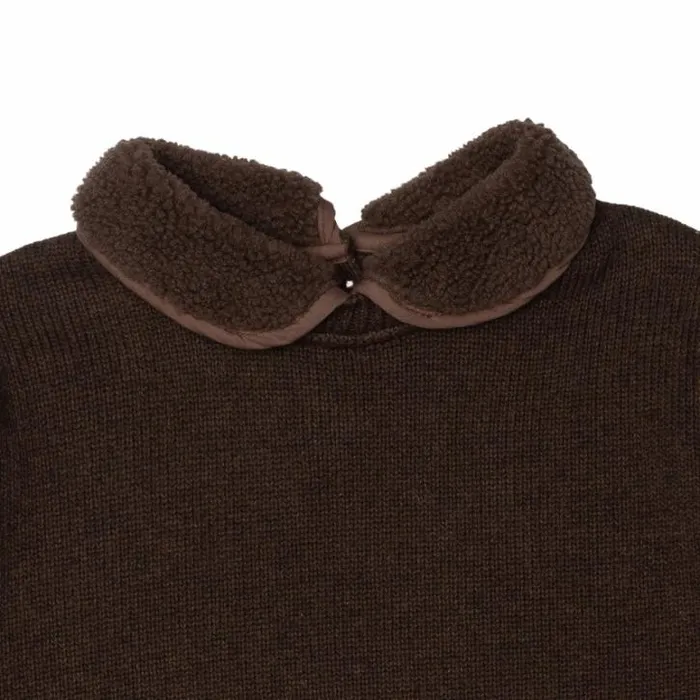 Donsje Amsterdam Sweaters and Cardigans Boys Freder Sweater Dark Brown Melange